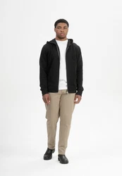 MELA Hoodie Hoodiejacke Reißverschluss DEVADAS Schwarz