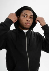 MELA Hoodie Hoodiejacke Reißverschluss DEVADAS Schwarz