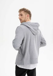 MELA Hoodie Hoodiejacke Reißverschluss DEVADAS Hellgrau/Grau/Hellblau/Dunkelgrau