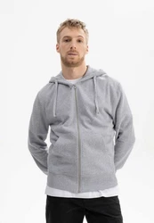 MELA Hoodie Hoodiejacke Reißverschluss DEVADAS Hellgrau/Grau/Hellblau/Dunkelgrau