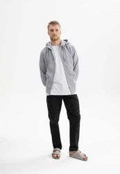 MELA Hoodie Hoodiejacke Reißverschluss DEVADAS Hellgrau/Grau/Hellblau/Dunkelgrau