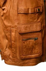 Zimmert Leather Lederweste Nilo Braun/Beige