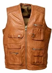 Zimmert Leather Lederweste Nilo Braun/Beige