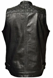 Zimmert Leather Lederweste Nilo Dunkelgrün/Schwarz