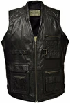 Zimmert Leather Lederweste Nilo Dunkelgrün/Schwarz