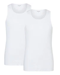 Camano Tanktop Doppelpack Herren Weiß/Creme