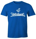 MoonWorks Print-Shirt Herren Party T-Shirt Unterhopft Bier Fun-Shirt Hellblau/Blau/Dunkelblau
