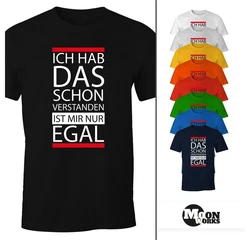 MoonWorks Print-Shirt Herren T-Shirt Orange/Grau/Rot/Gelb