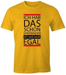 MoonWorks Print-Shirt Herren T-Shirt Grau/Gold/Gelb