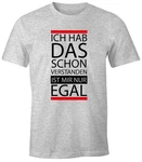 MoonWorks Print-Shirt Herren T-Shirt Hellgrau/Grau/Dunkelgrau/Rot