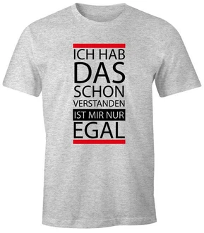 MoonWorks Print-Shirt Herren T-Shirt Hellgrau/Grau/Dunkelgrau/Rot