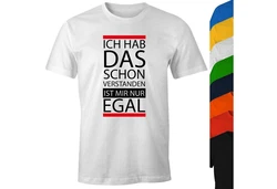 MoonWorks Print-Shirt Herren T-Shirt Dunkelblau/Grau/Rot