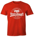 MoonWorks Print-Shirt Chronisch Unterhopft Total Herren T-Shirt Since Ever Fun-Shirt Rot/Dunkelrot MoonWorks Print-Shirt Chronisch Unterhopft Total Herren T-Shirt Since Ever Fun-Shirt Rot/Dunkelrot