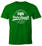 MoonWorks Print-Shirt Chronisch Unterhopft Total Herren T-Shirt Since Ever Fun-Shirt Grün