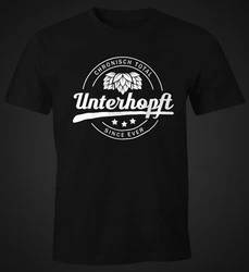 MoonWorks Print-Shirt Chronisch Unterhopft Total Herren T-Shirt Since Ever Fun-Shirt Weiß/Hellblau/Rot/Dunkelblau/Braun/Schwarz