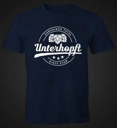 MoonWorks Print-Shirt Chronisch Unterhopft Total Herren T-Shirt Since Ever Fun-Shirt Dunkelblau