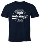 MoonWorks Print-Shirt Chronisch Unterhopft Total Herren T-Shirt Since Ever Fun-Shirt Dunkelblau