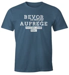 MoonWorks Print-Shirt Herren Spruch T-Shirt Blau/Dunkelblau/Grau