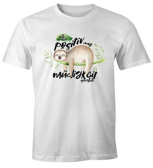 MoonWorks Print-Shirt Herren T-Shirt Faultier Sloth Fun-Shirt MoonWorks Print-Shirt Herren T-Shirt Faultier Sloth Fun-Shirt