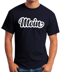 MoonWorks Print-Shirt Moin Herren T-Shirt Dunkelblau/Beige/Hellblau