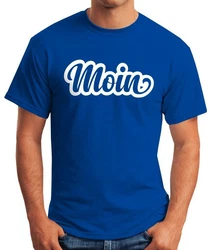 MoonWorks Print-Shirt Moin Herren T-Shirt Hellblau/Blau