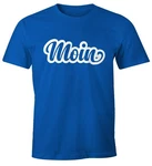 MoonWorks Print-Shirt Moin Herren T-Shirt Hellblau/Blau