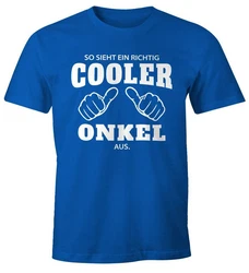 MoonWorks Print-Shirt Herren T-Shirt So sieht ein richtig ein richtig cooler aus mit Print 