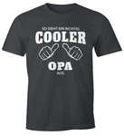 MoonWorks Print-Shirt Herren T-Shirt So sieht ein richtig ein richtig cooler aus mit Print Schwarz/Grau/Braun
