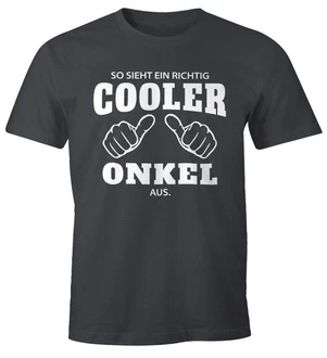 MoonWorks Print-Shirt Herren T-Shirt So sieht ein richtig ein richtig cooler aus mit Print 