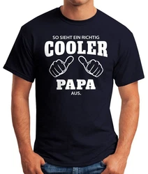MoonWorks Print-Shirt Herren T-Shirt So sieht ein richtig ein richtig cooler aus mit Print Dunkelblau/Schwarz/Blau/Braun/Hellblau