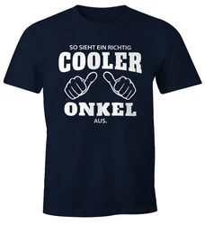 MoonWorks Print-Shirt Herren T-Shirt So sieht ein richtig ein richtig cooler aus mit Print 