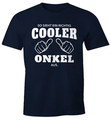 MoonWorks Print-Shirt Herren T-Shirt So sieht ein richtig ein richtig cooler aus mit Print 