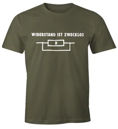 Print-Shirt Widerstand ist zwecklos Shirt Herren T-Shirt mit Print