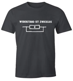 Print-Shirt Widerstand ist zwecklos Shirt Herren T-Shirt mit Print
