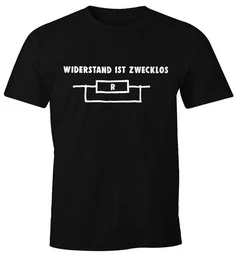 Print-Shirt Widerstand ist zwecklos Shirt Herren T-Shirt mit Print