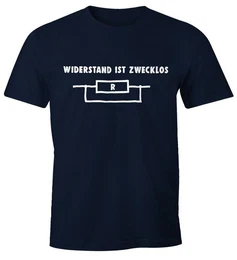 Print-Shirt Widerstand ist zwecklos Shirt Herren T-Shirt mit Print