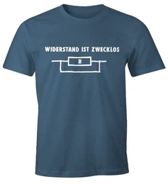 Print-Shirt Widerstand ist zwecklos Shirt Herren T-Shirt mit Print