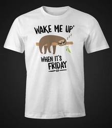 MoonWorks Herren T-Shirt Fun-Shirt mit Print Braun/Grau