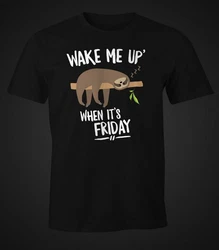 MoonWorks Herren T-Shirt Fun-Shirt mit Print Braun/Schwarz/Beige