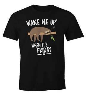 MoonWorks Herren T-Shirt Fun-Shirt mit Print Braun/Schwarz/Beige MoonWorks Herren T-Shirt Fun-Shirt mit Print Braun/Schwarz/Beige
