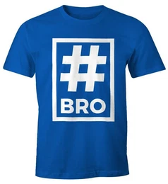 Print-Shirt Herren T-Shirt Bro Brother Hashtag mit Print