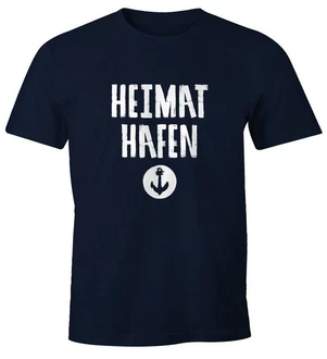 MoonWorks Print-Shirt Heimathafen Anker Dunkelblau/Blau MoonWorks Print-Shirt Heimathafen Anker Dunkelblau/Blau