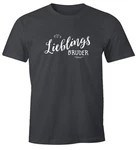 MoonWorks Print-Shirt Herren T-Shirt Lieblingsbruder Geschenk Bruder Familie Geschwister Lieblingsmensch Lila/Grau/Braun/Schwarz
