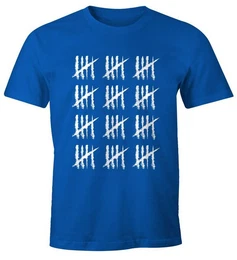 Print-Shirt Herren T-Shirt 60 Geburtstag Strichliste Striche Jubilum Jahrgang mit Print