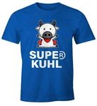 MoonWorks Print-Shirt Tier-Motiv Super Kuhl Fun-Shirt 