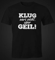 MoonWorks Print-Shirt Herren T-Shirt mit Spruch Fun-Shirt Schwarz/Creme/Lila/Grau/Rot/Silber
