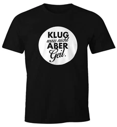 MoonWorks Print-Shirt Herren Spruch T-Shirt Fun-Shirt Schwarz/Silber/Grau
