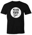 MoonWorks Print-Shirt Herren Spruch T-Shirt Fun-Shirt Schwarz/Silber/Grau