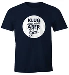 MoonWorks Print-Shirt Herren Spruch T-Shirt Fun-Shirt Dunkelblau/Blau