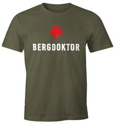Print-Shirt Herren T-Shirt Bergdoktor Fun-Shirt Apre Ski Party-Shirt mit Print
